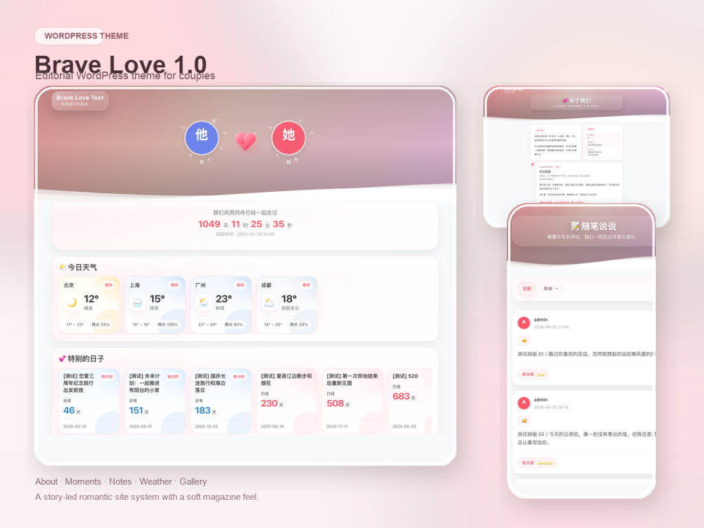 Brave Love for WordPress 发布